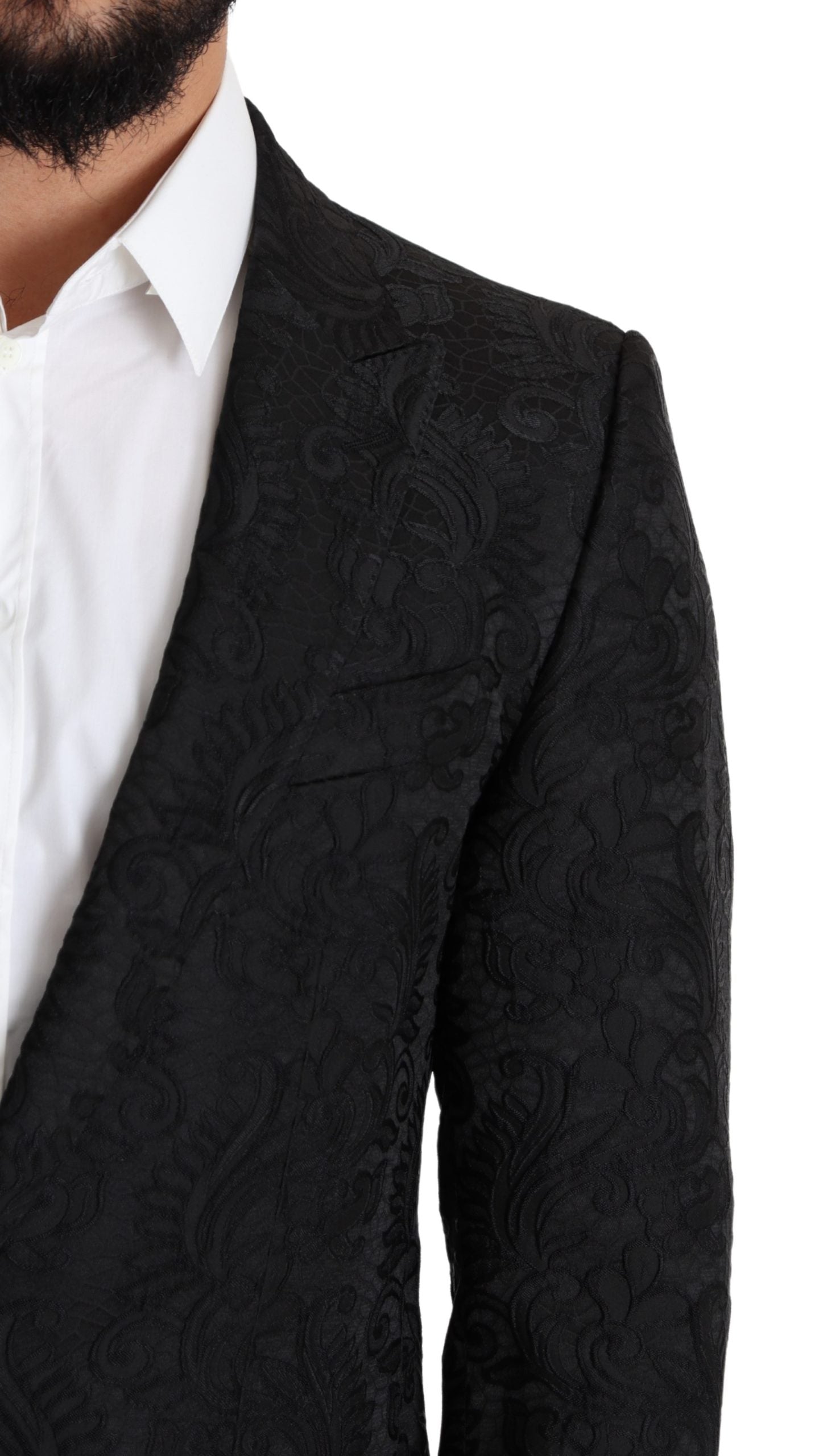 Schwarzer Blazer mit Blumenmuster für Männer MARTINI
