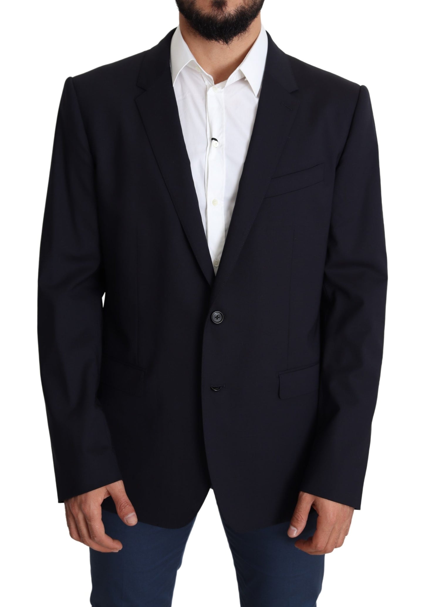 Schwarzer Woll-Stretch-Mantel MARTINI Blazer