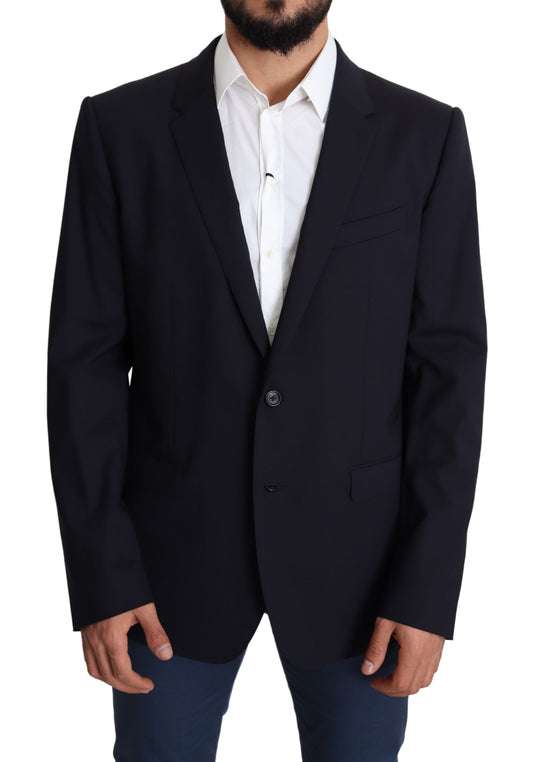 Schwarzer Woll-Stretch-Mantel MARTINI Blazer