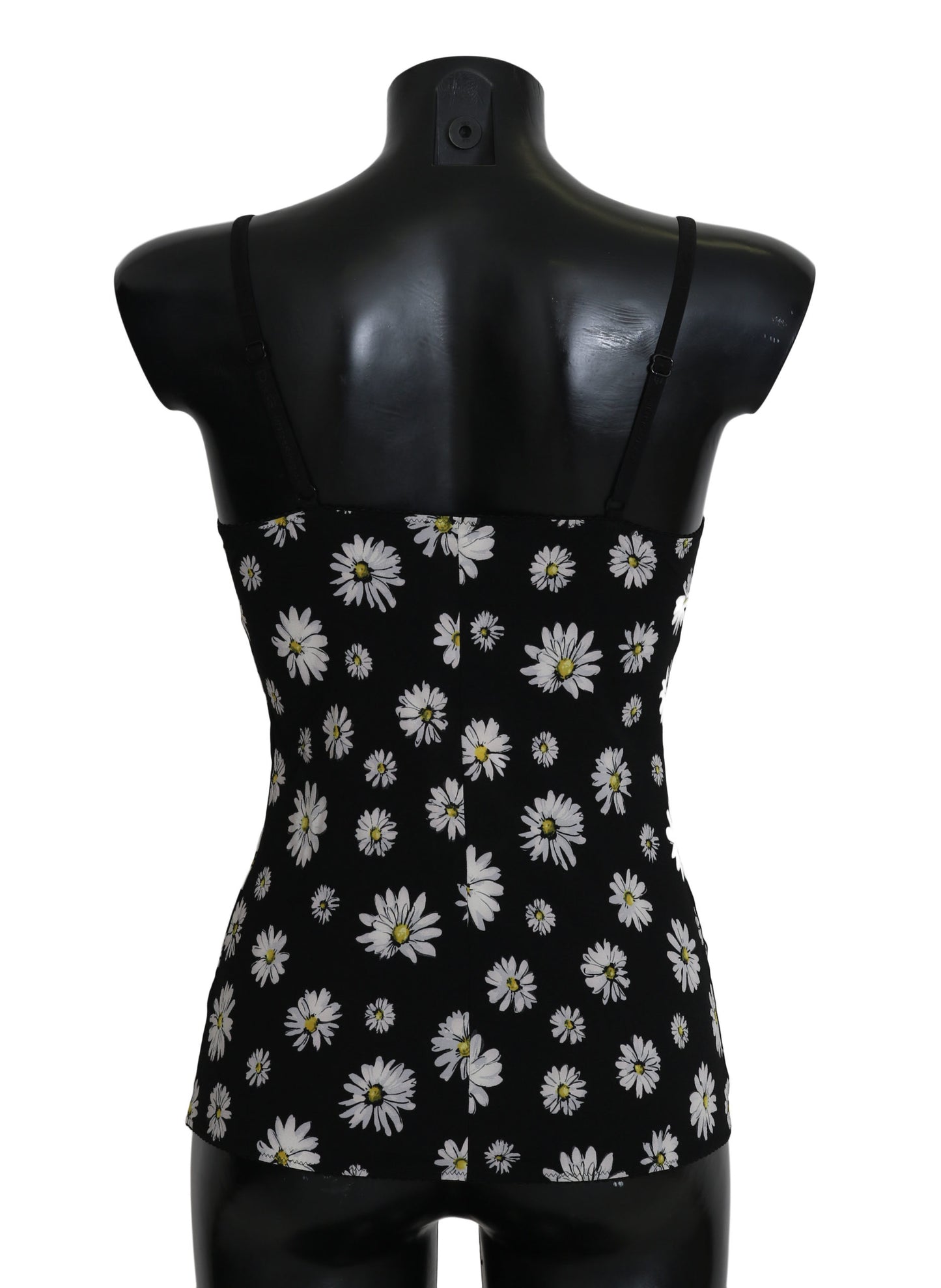 Schwarzes Daisy Print Kleid Dessous Chemisole