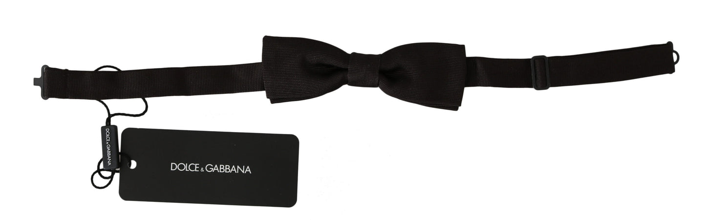 Dunkelbraune Seidenfliege für Männer mit verstellbarem Hals