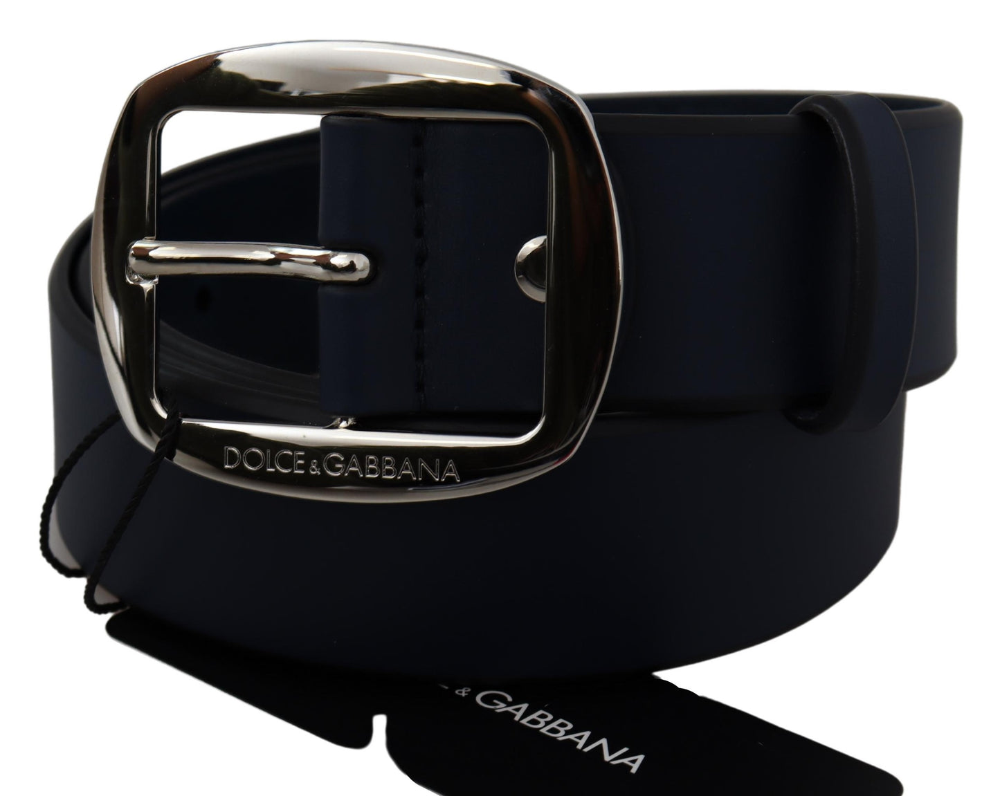 Blau Leder Silber Schnalle Cintura Gürtel