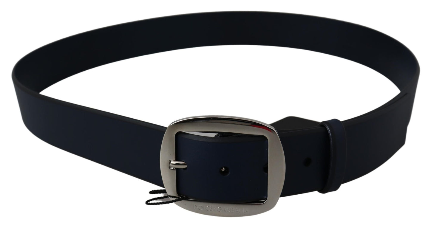 Blau Leder Silber Schnalle Cintura Gürtel