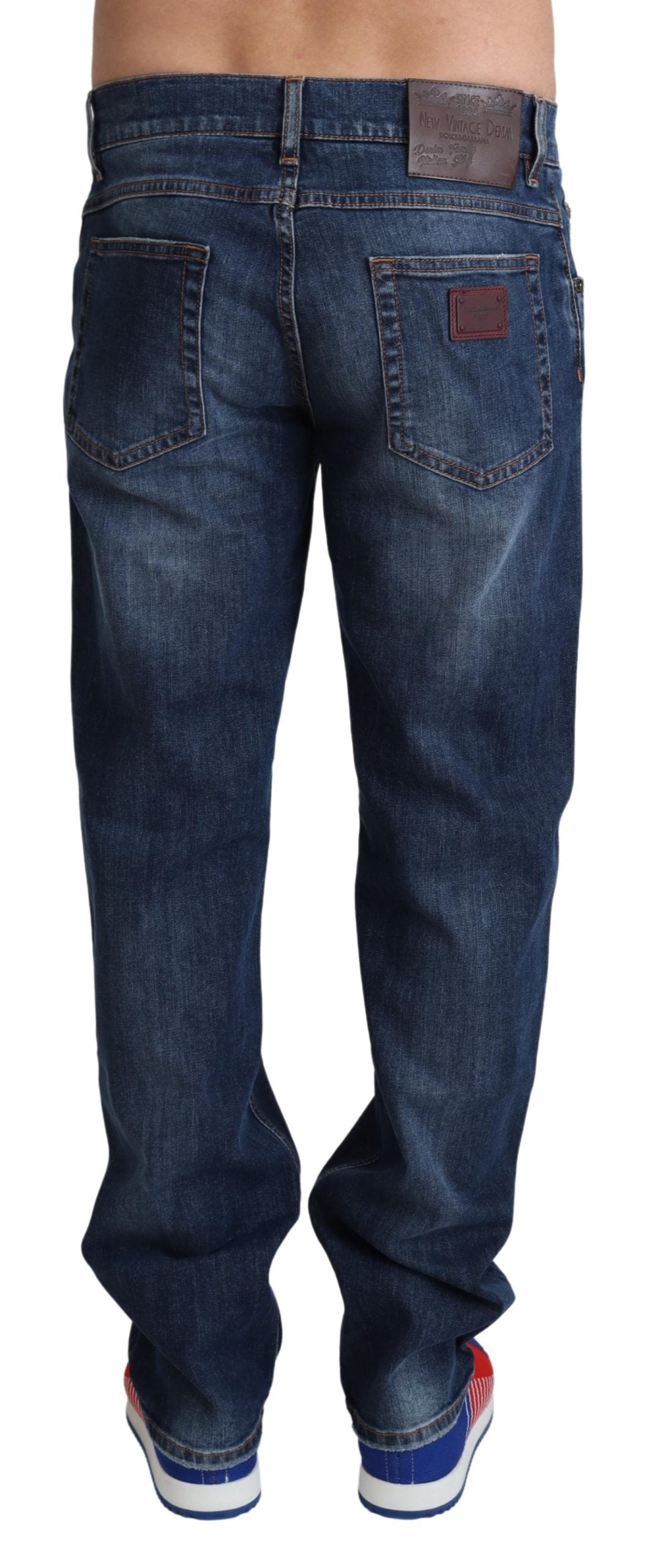 Blaue Skinny Herren Denim Baumwolle Stretch Jeans