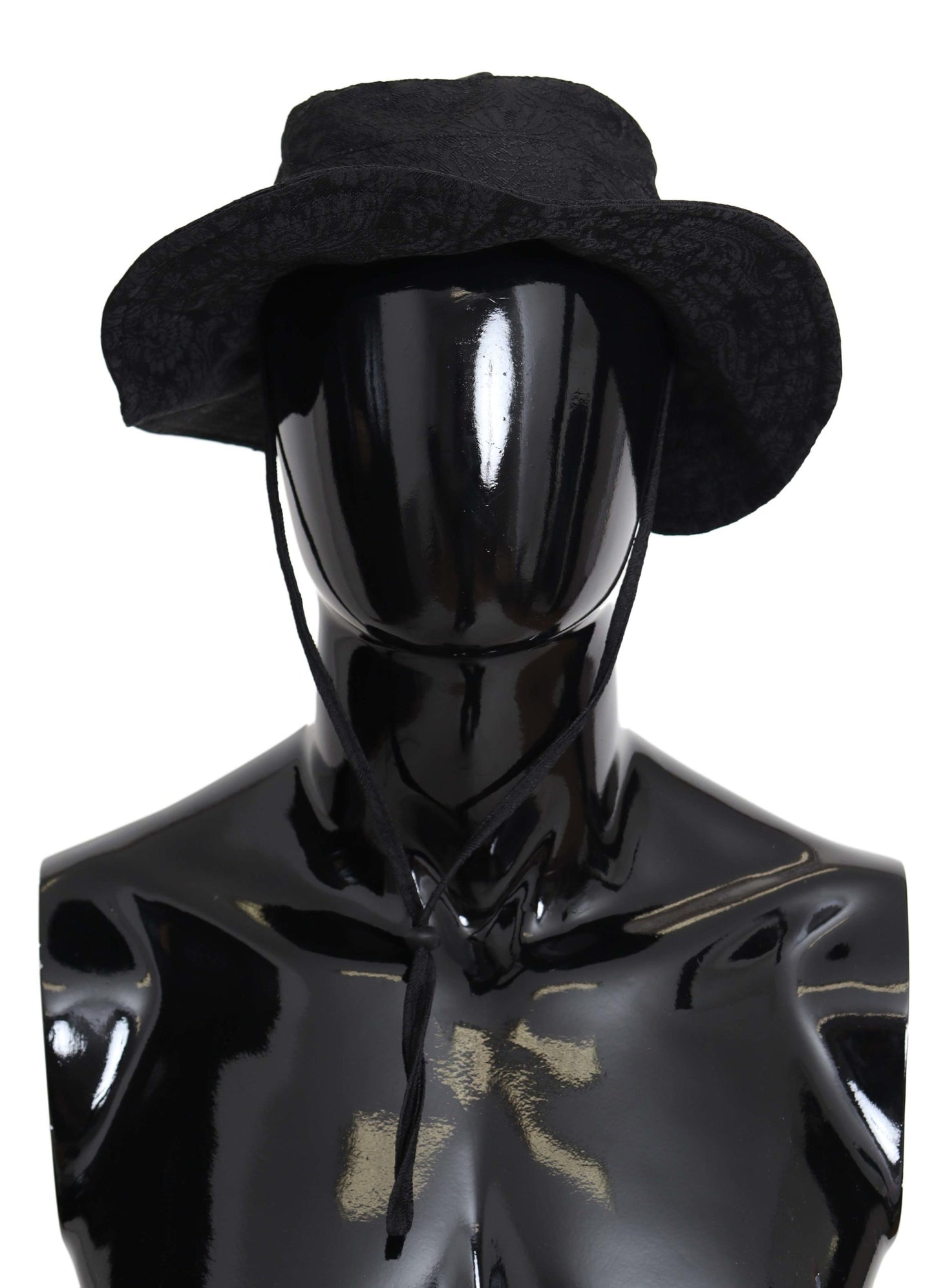 Schwarzes Blumenmuster Boonie 100% Seide Hut