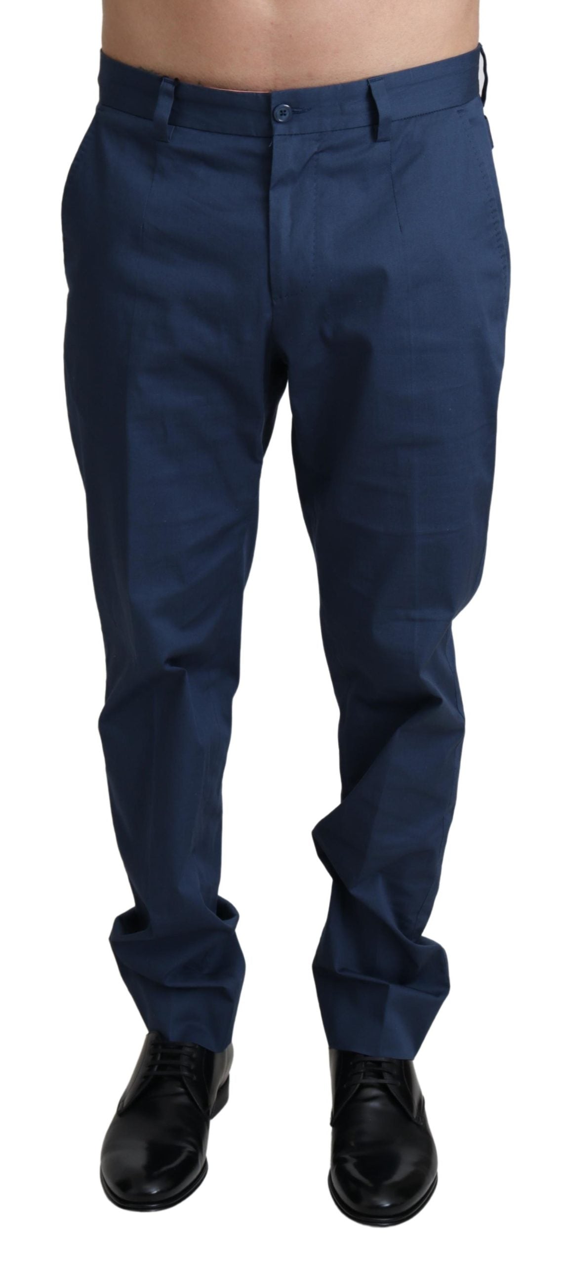 Blaue Baumwoll-Stretch-Skinny-Hosen für Männer