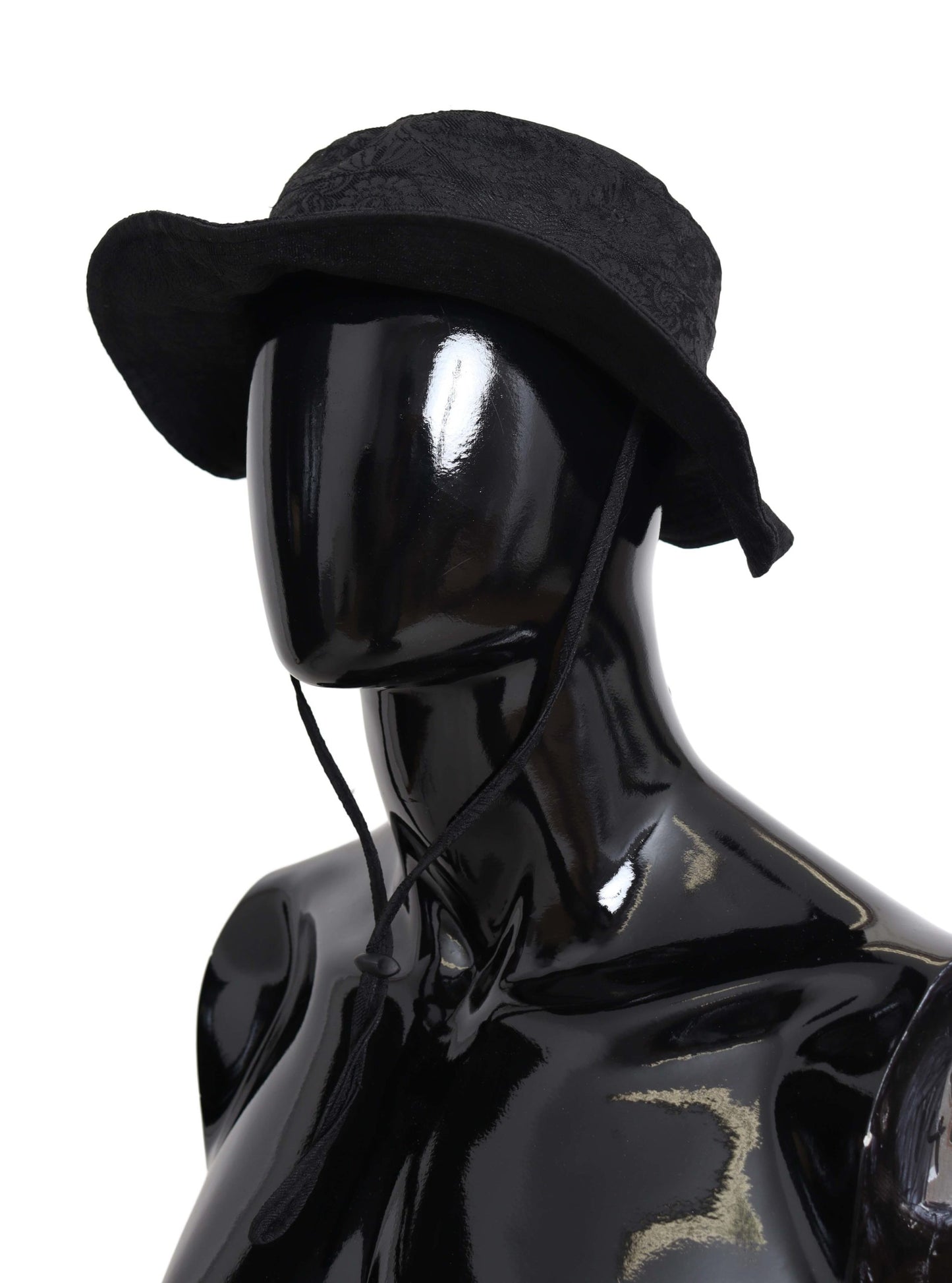 Schwarzes Blumenmuster Boonie 100% Seide Hut