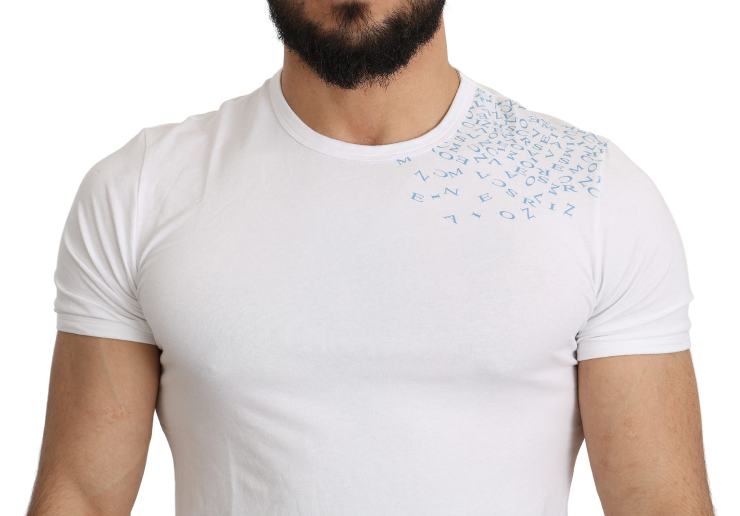 Weißes Baumwoll-Stretch-Top Strandmode-T-Shirt