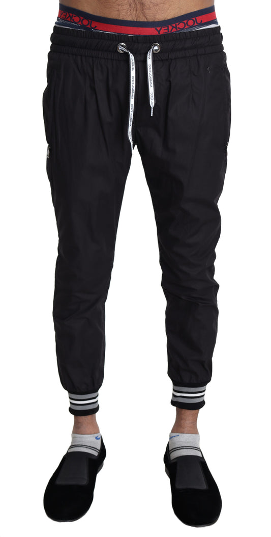 Schwarzer Herren Sport Trainingsanzug Sweatpants Hosen