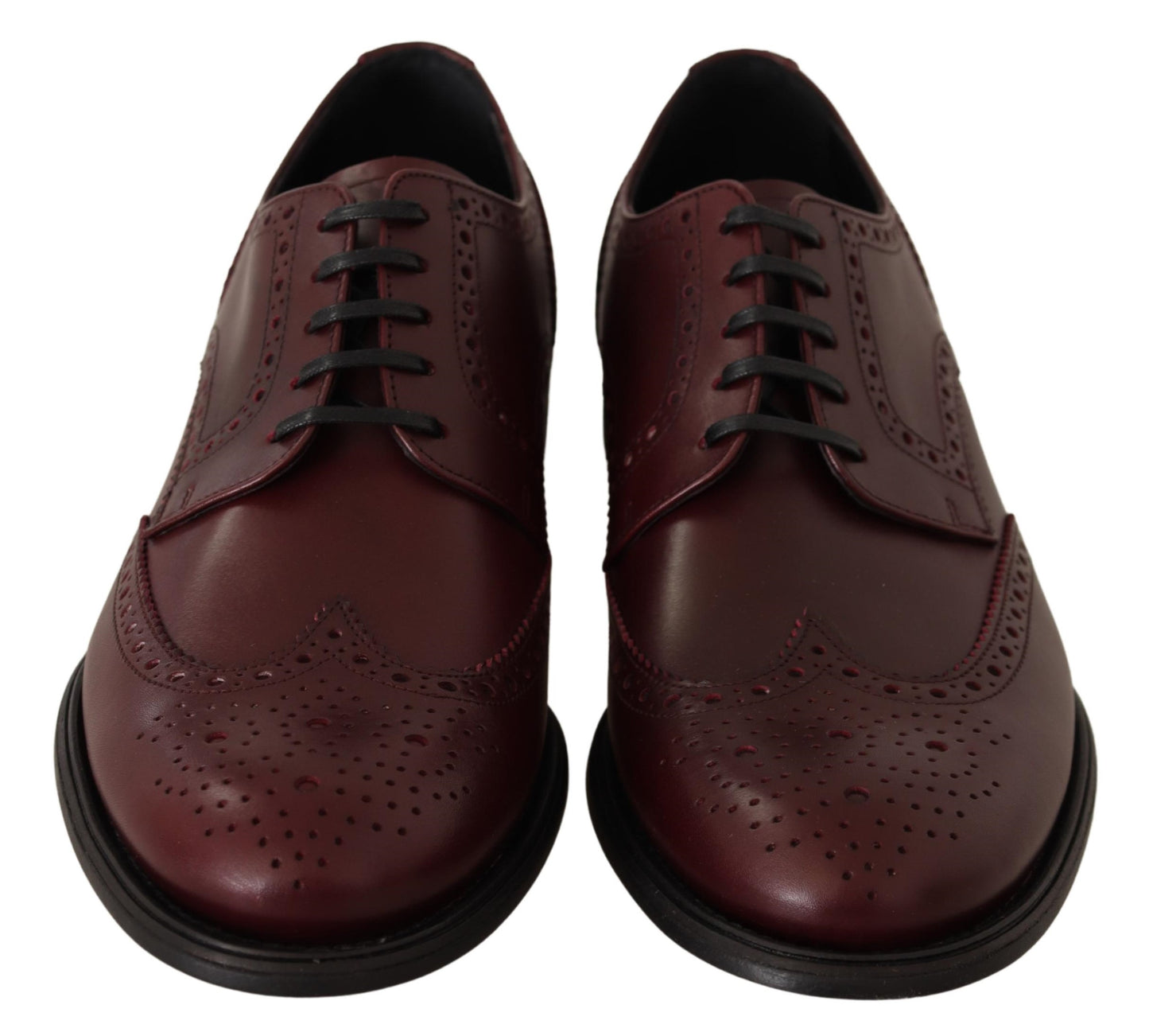 Bordeaux Leder Oxford Wingtip Formelle Schuhe