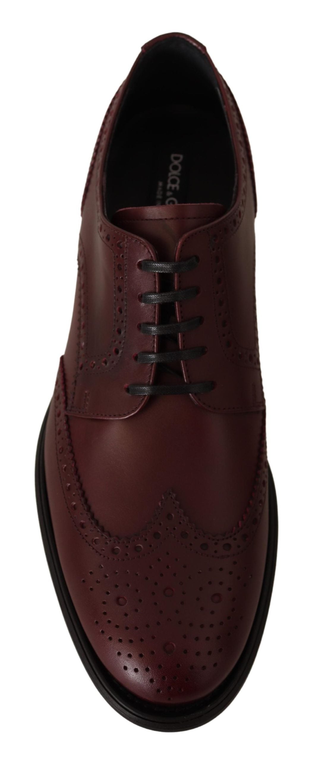 Bordeaux Leder Oxford Wingtip Formelle Schuhe