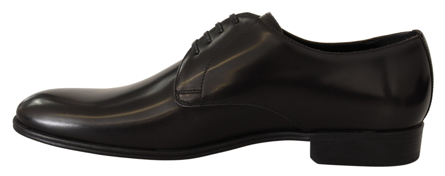 Schwarze Schnürschuhe aus Leder für Männer Formelle Derby-Schuhe
