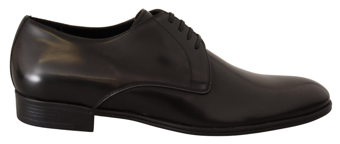Schwarze Schnürschuhe aus Leder für Männer Formelle Derby-Schuhe