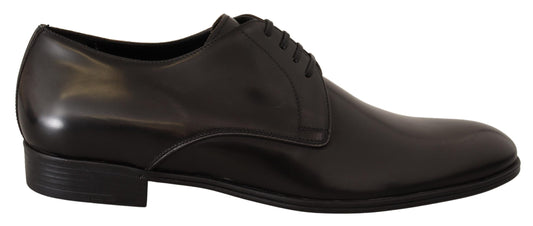 Schwarze Schnürschuhe aus Leder für Männer Formelle Derby-Schuhe
