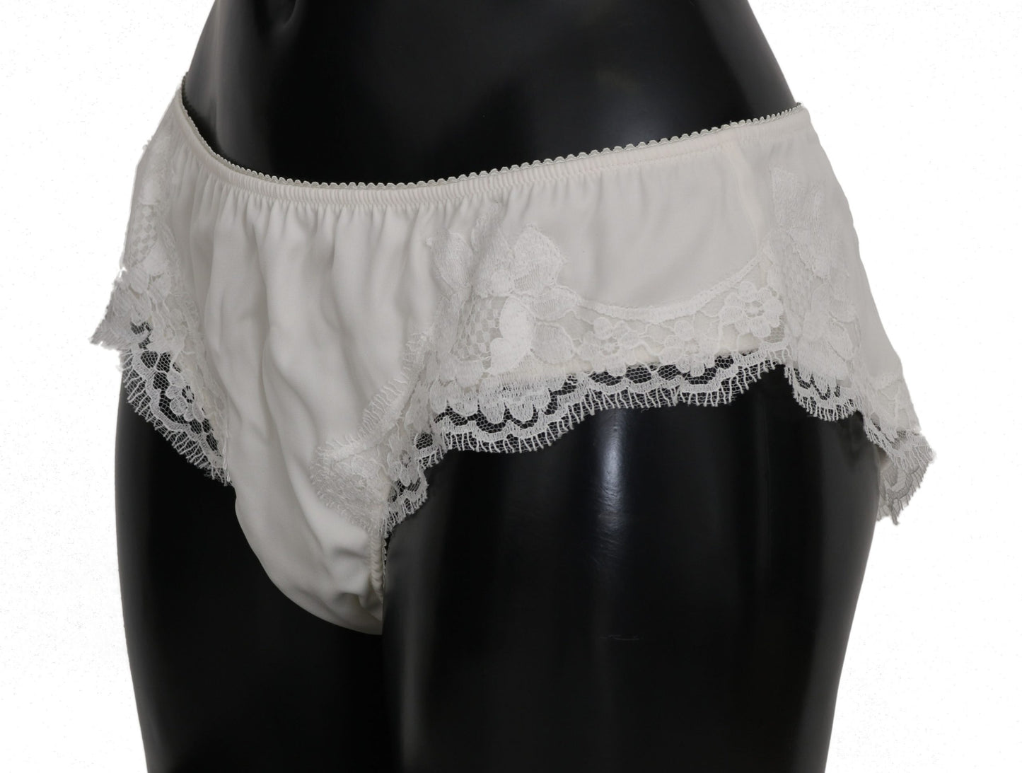 Weißer Seidenslip Dessous Unterwäsche