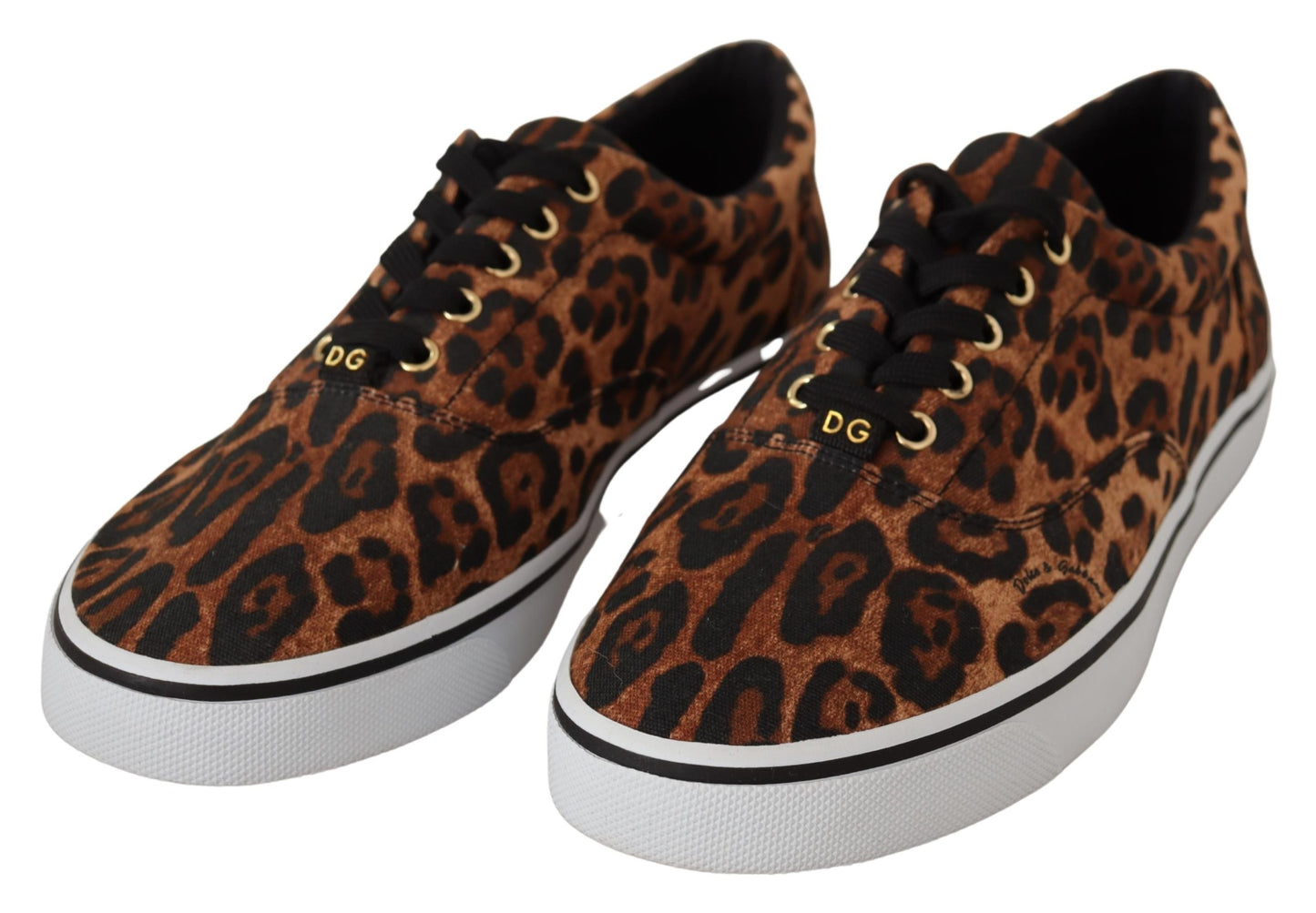 Braun Leopard Print Low Top Sneakers Schuhe