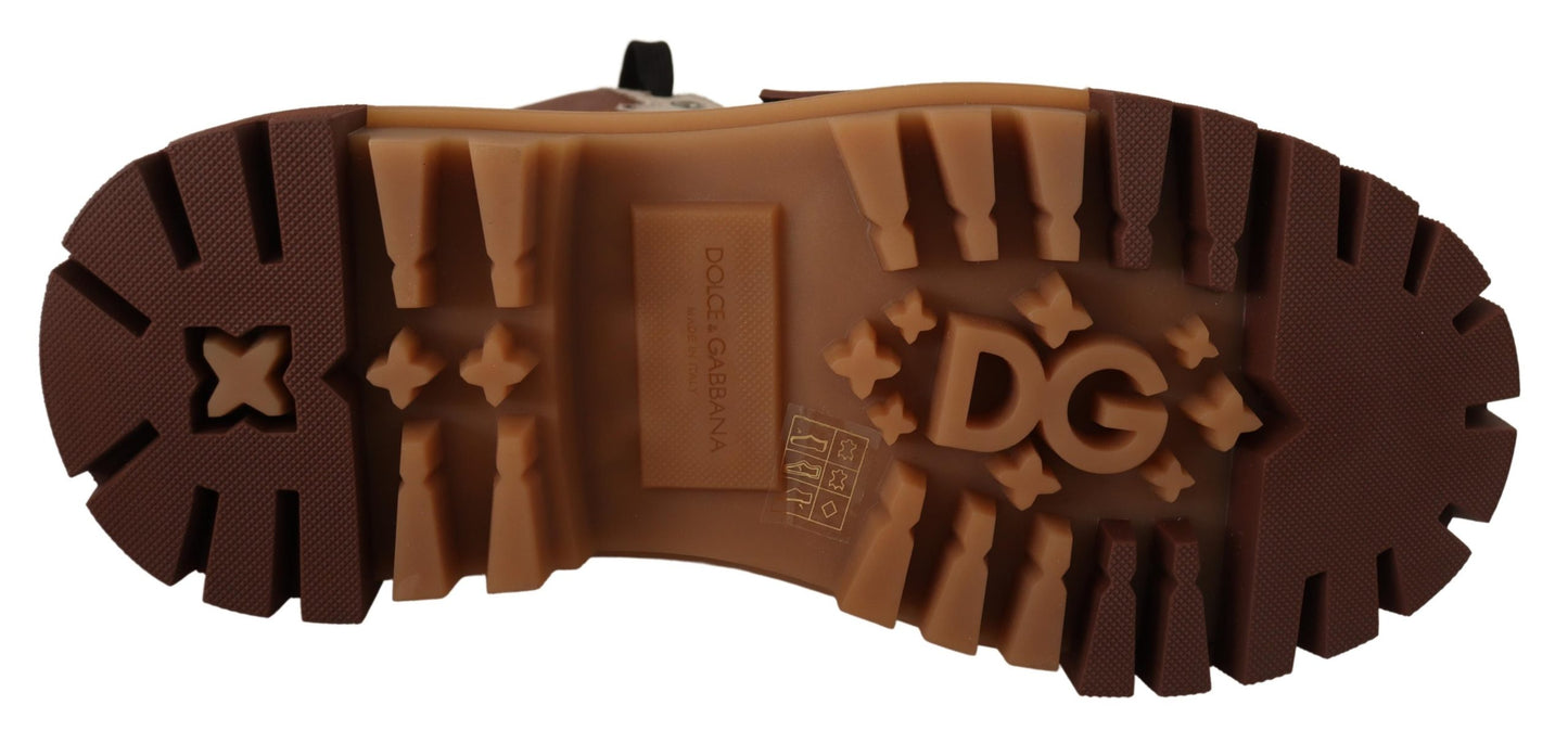 Braunes Leder Herrenstiefel Hi-Trekking Schuhe