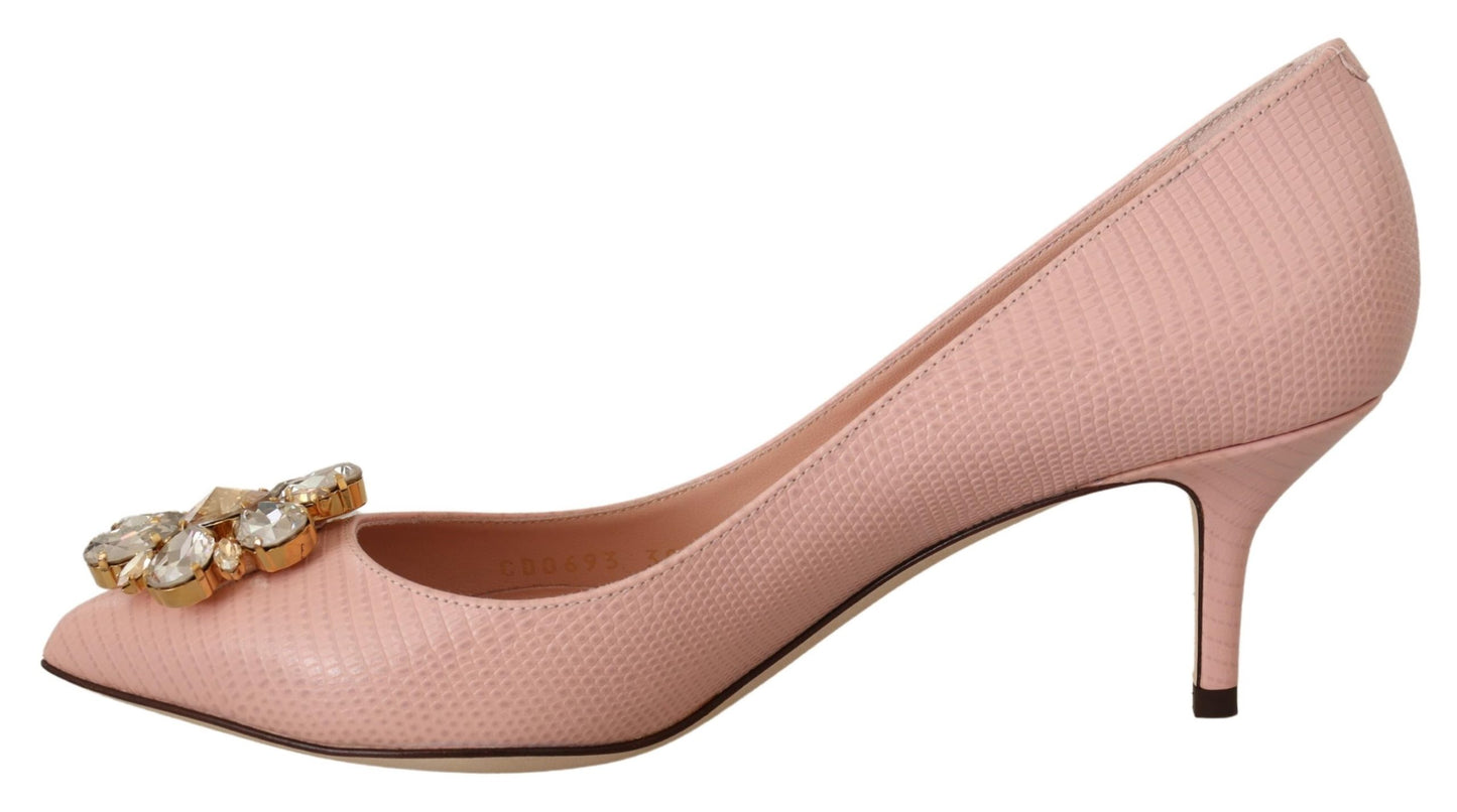 Beige Leder Crystal Heels Pumps Heels Schuhe