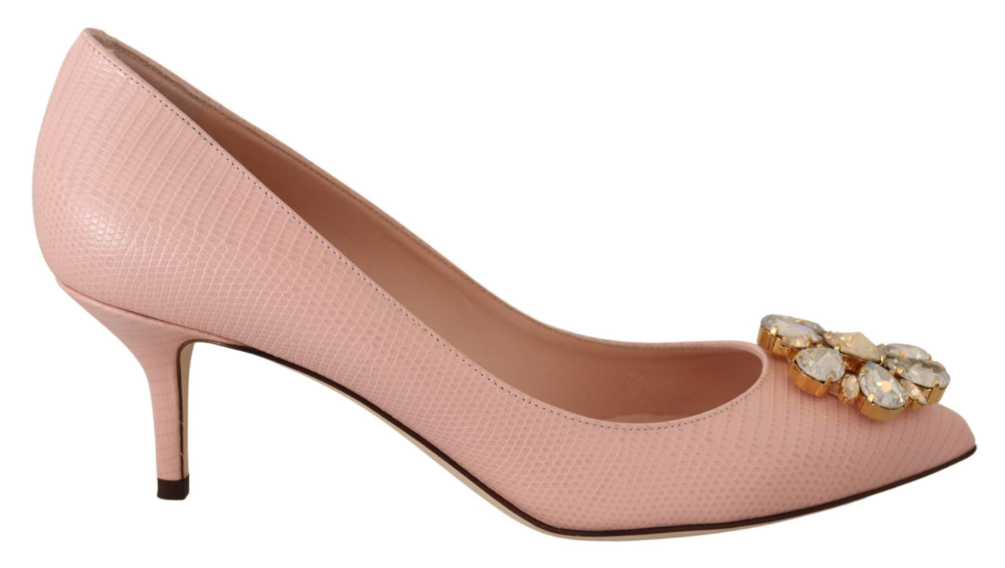 Beige Leder Crystal Heels Pumps Heels Schuhe