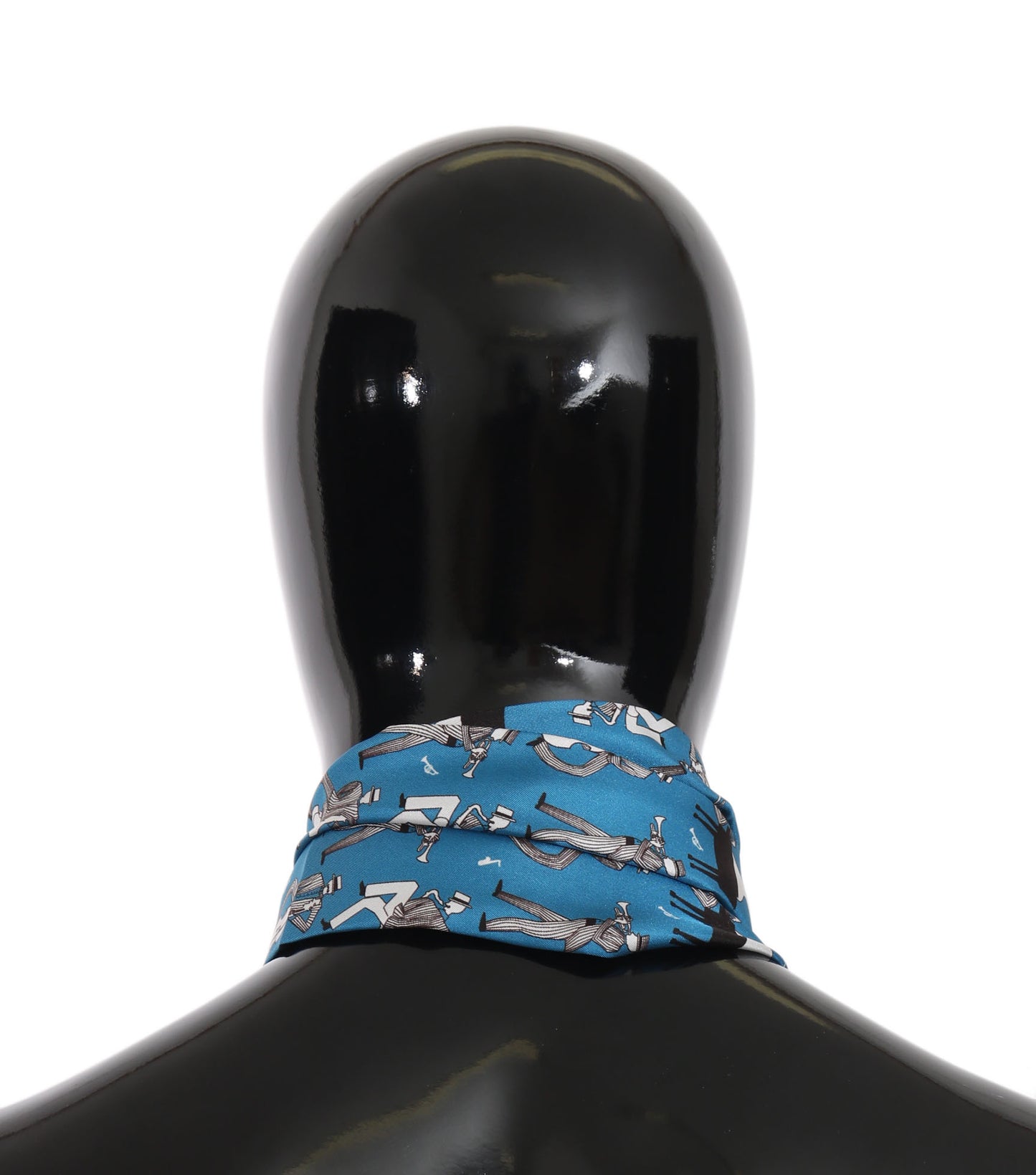 Blau 100% Seide Musik Druck Schal s. 15x140cm Schal