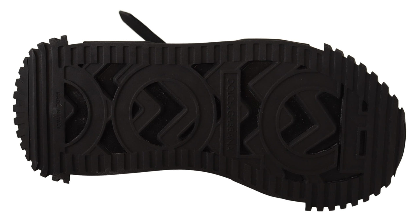 Schwarze Trekkingstiefel High Cut Sneakers Schuhe