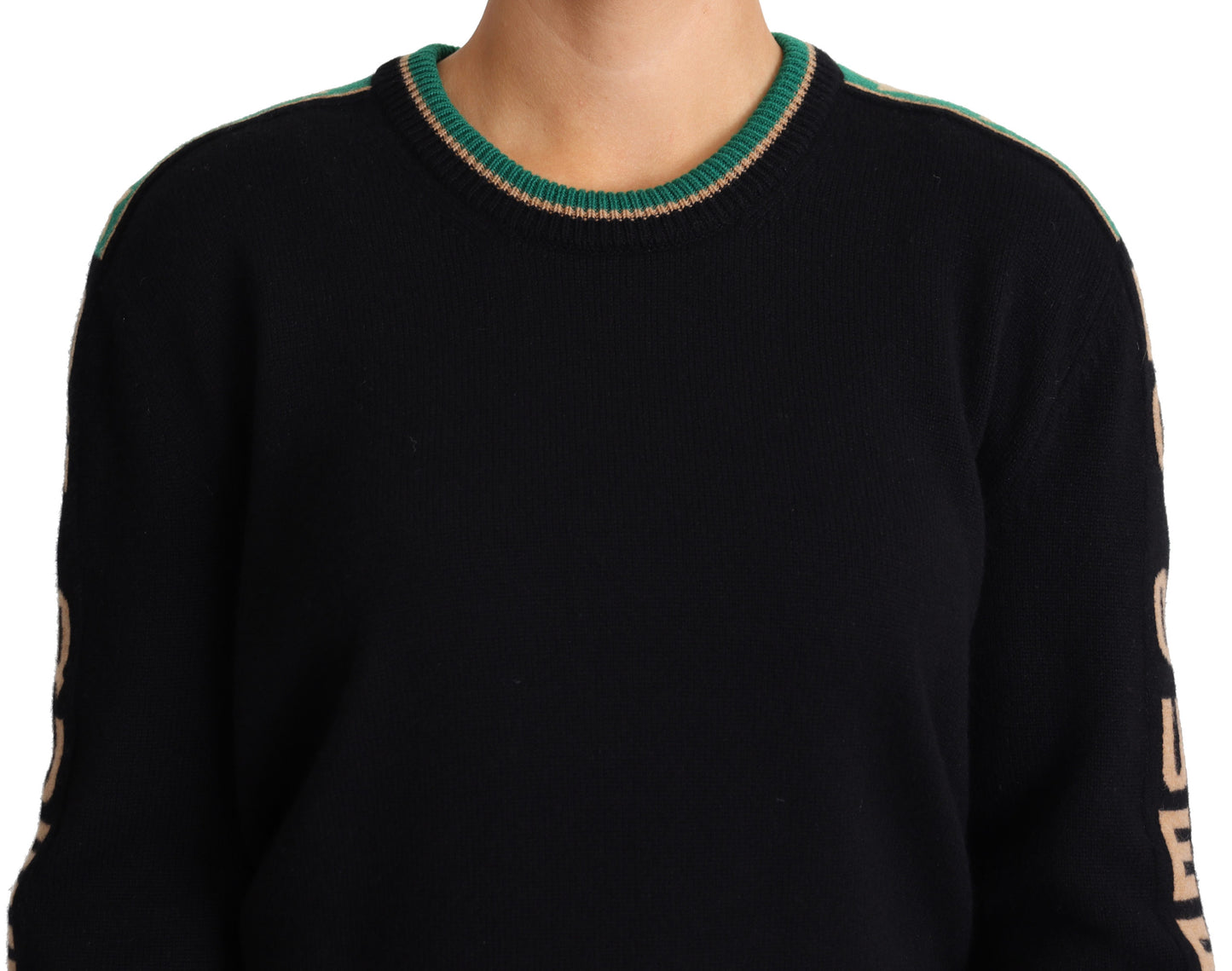 Schwarzer DG Queen Kaschmir Damen Pullover Pullover
