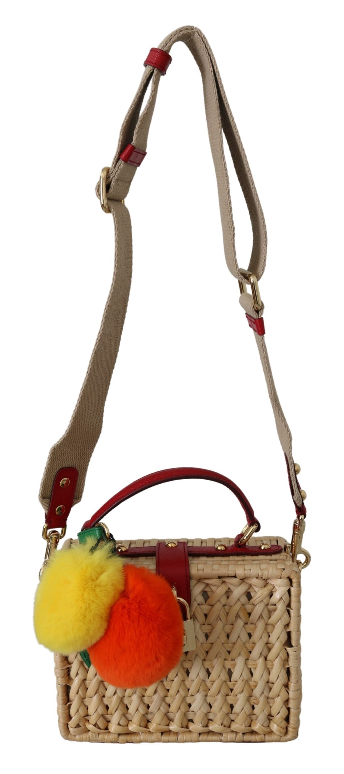 Beige Stroh Leder Box Hand Umhängetasche Borse Geldbeutel