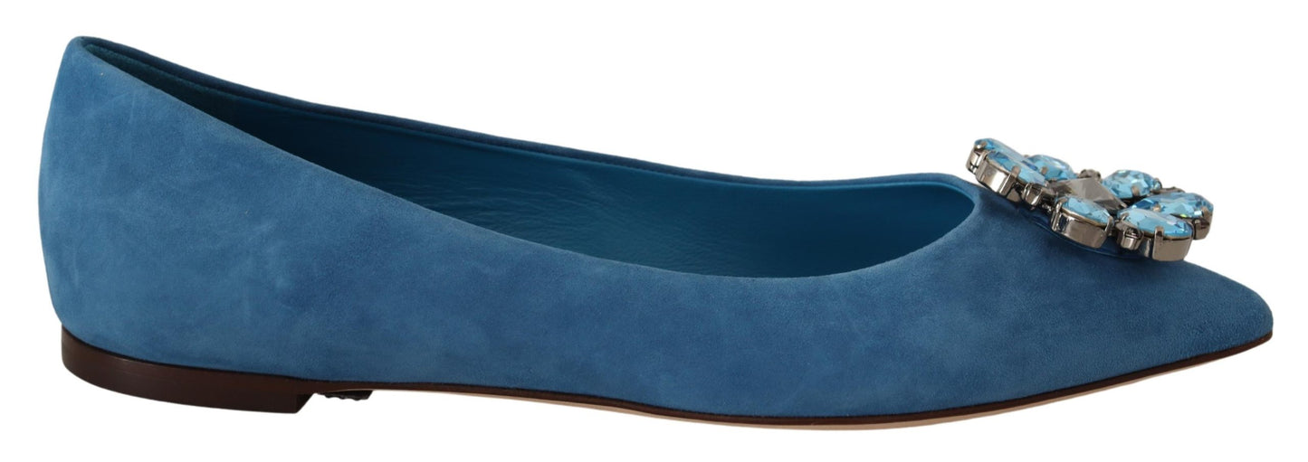 Blau Wildleder Kristalle Loafers Flats Schuhe