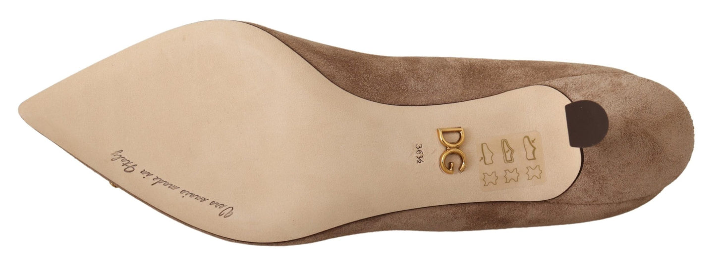 Beige Leder Silber AMORE DG Heels Pumps Schuhe