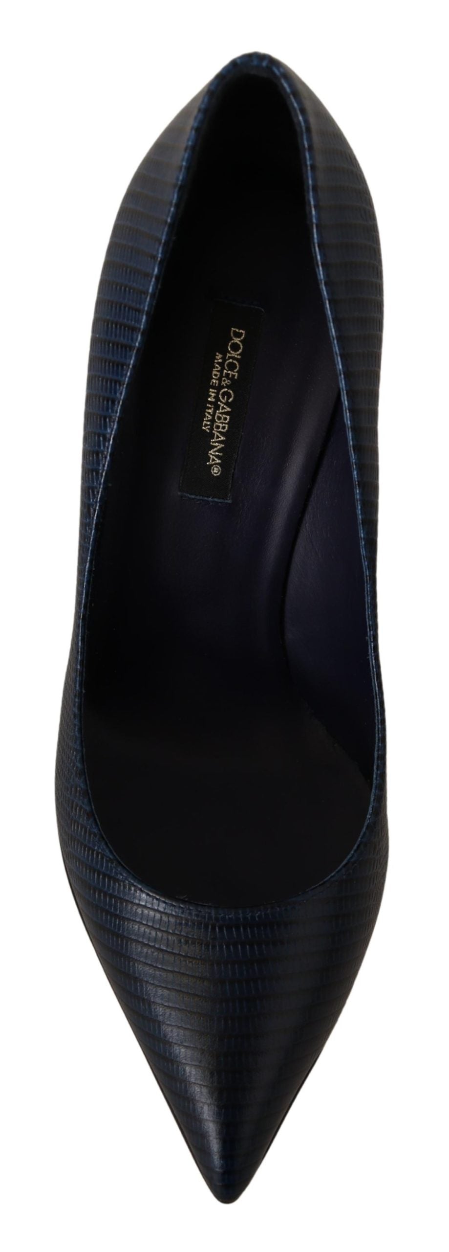 Blaue Leder Klassische Absätze Pumps Schuhe