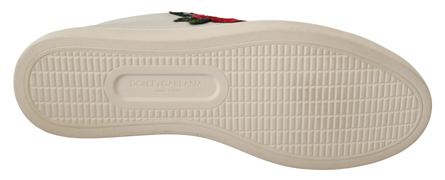 Weiß Leder Roses Portofino Damen Turnschuhe Schuhe