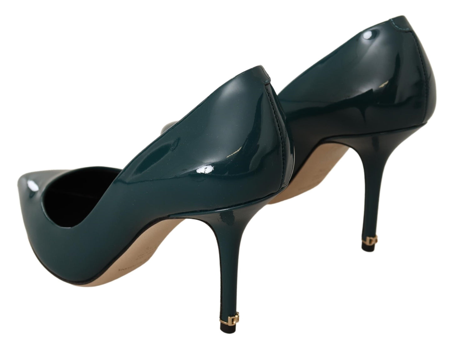 Blau Lackleder Heels Pumps Schuhe