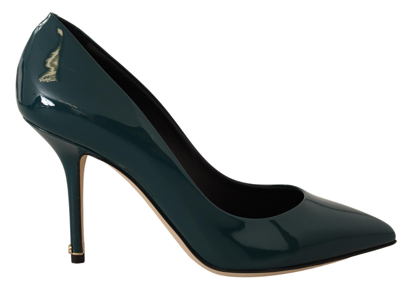 Blau Lackleder Heels Pumps Schuhe