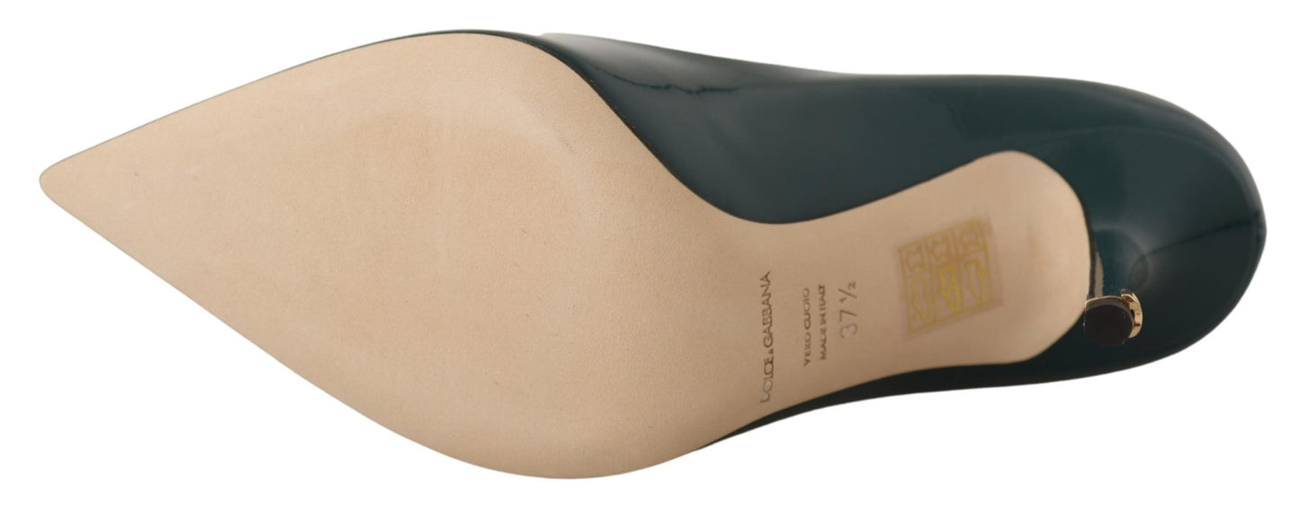 Blau Lackleder Heels Pumps Schuhe