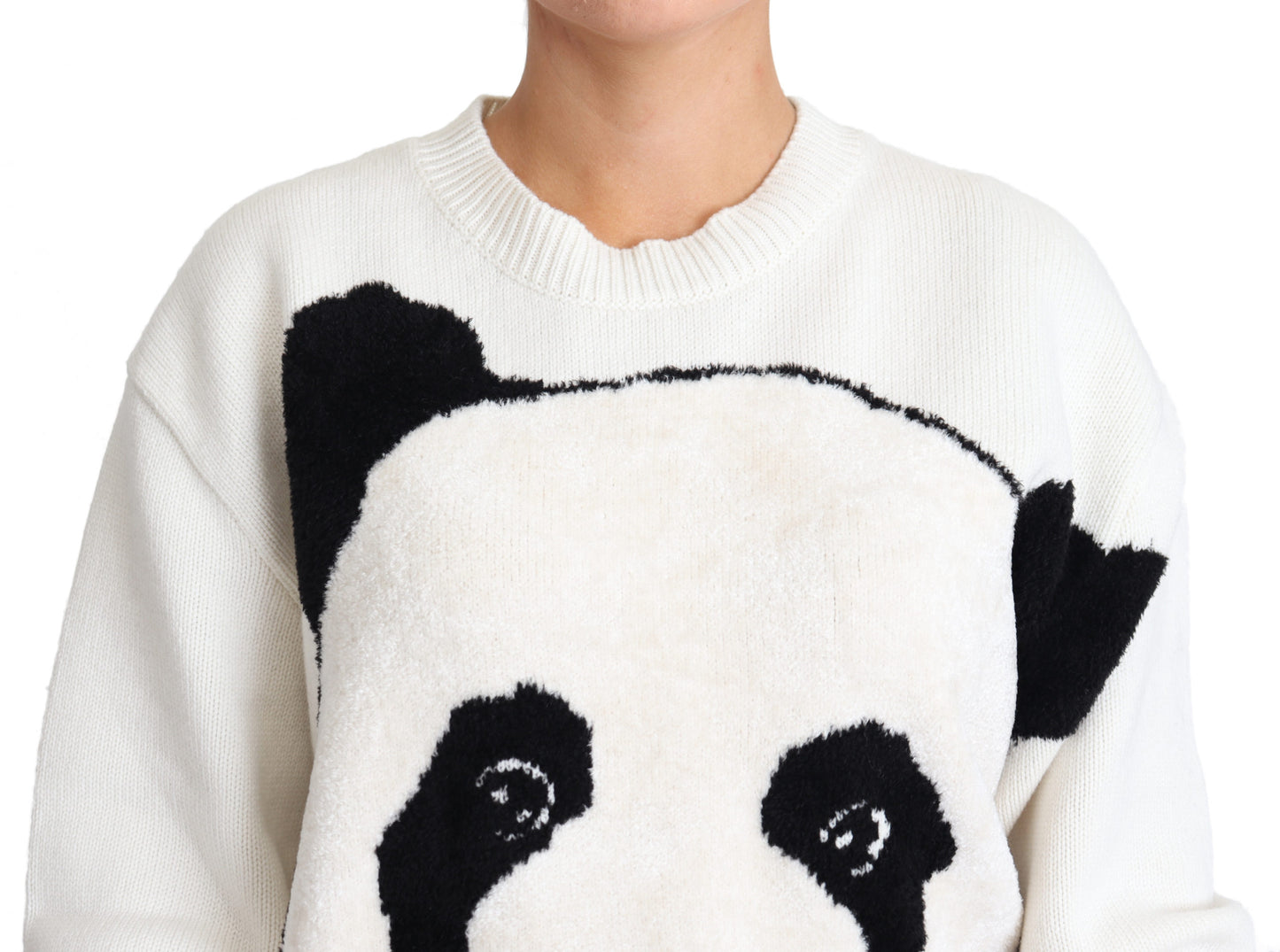 Schwarzer weißer Panda-Pullover