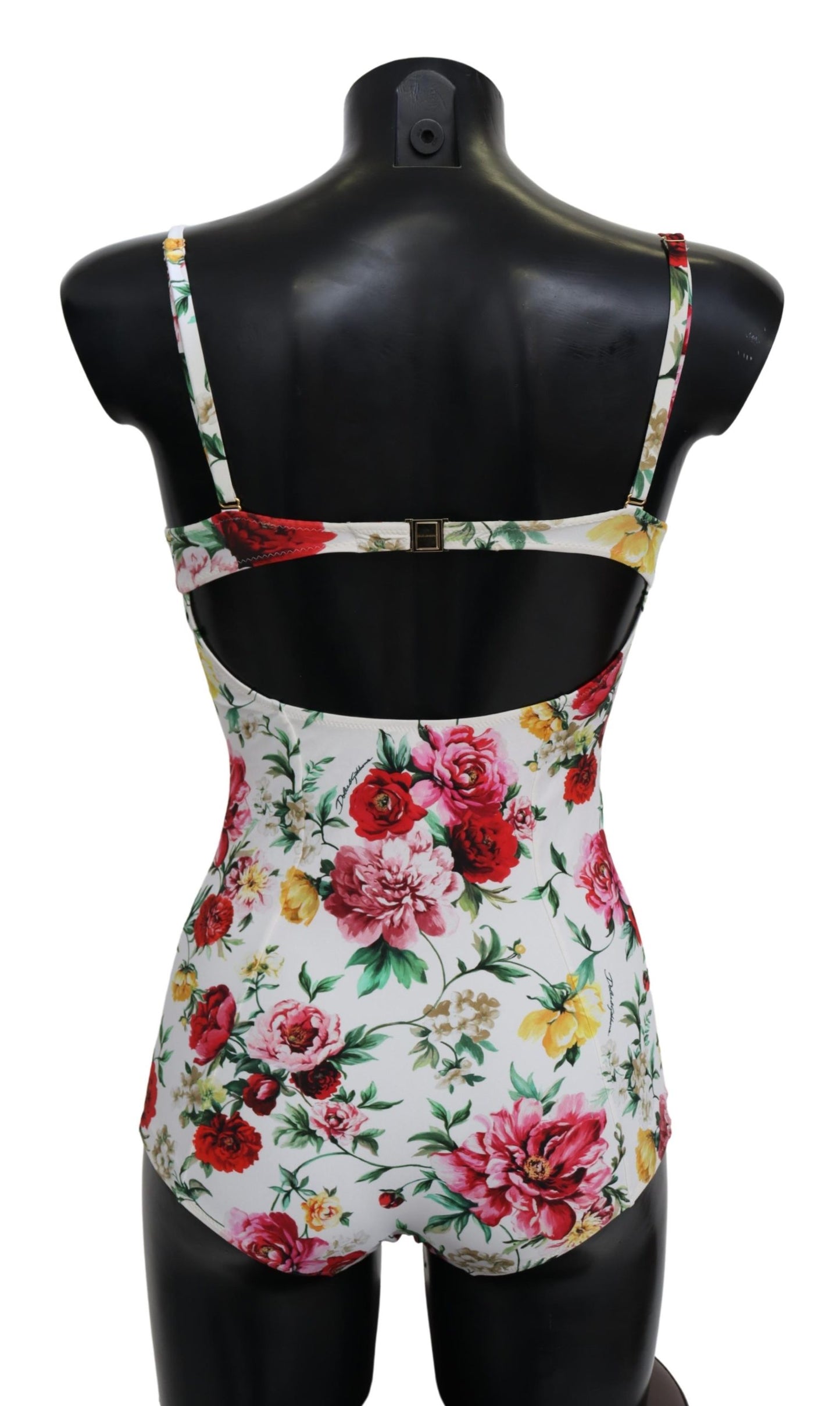 Weißer geblümter Einteiler Badebekleidung Badeanzug Bikini