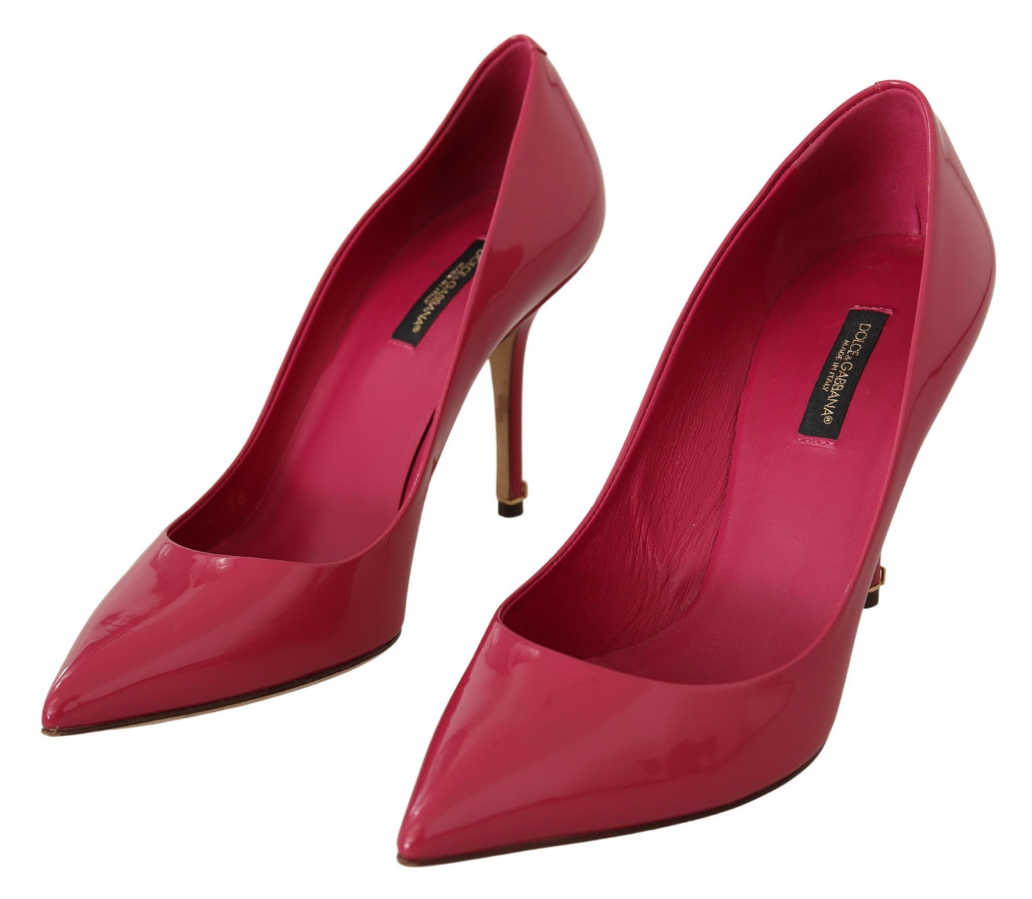 Dunkelrosa Lackleder Heels Pumps Schuhe