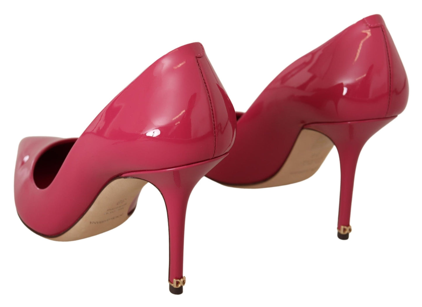 Dunkelrosa Lackleder Heels Pumps Schuhe