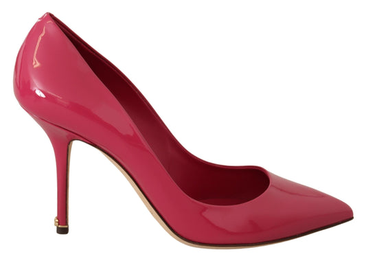 Dunkelrosa Lackleder Heels Pumps Schuhe