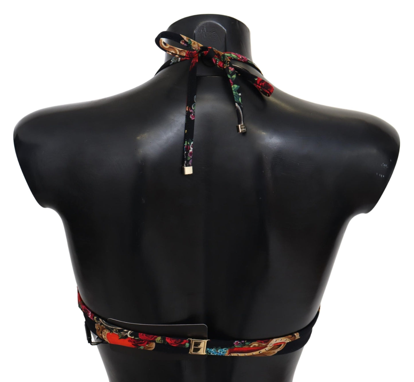 Schwarzes Herz Print Badeanzug Beachwear Bikini Tops