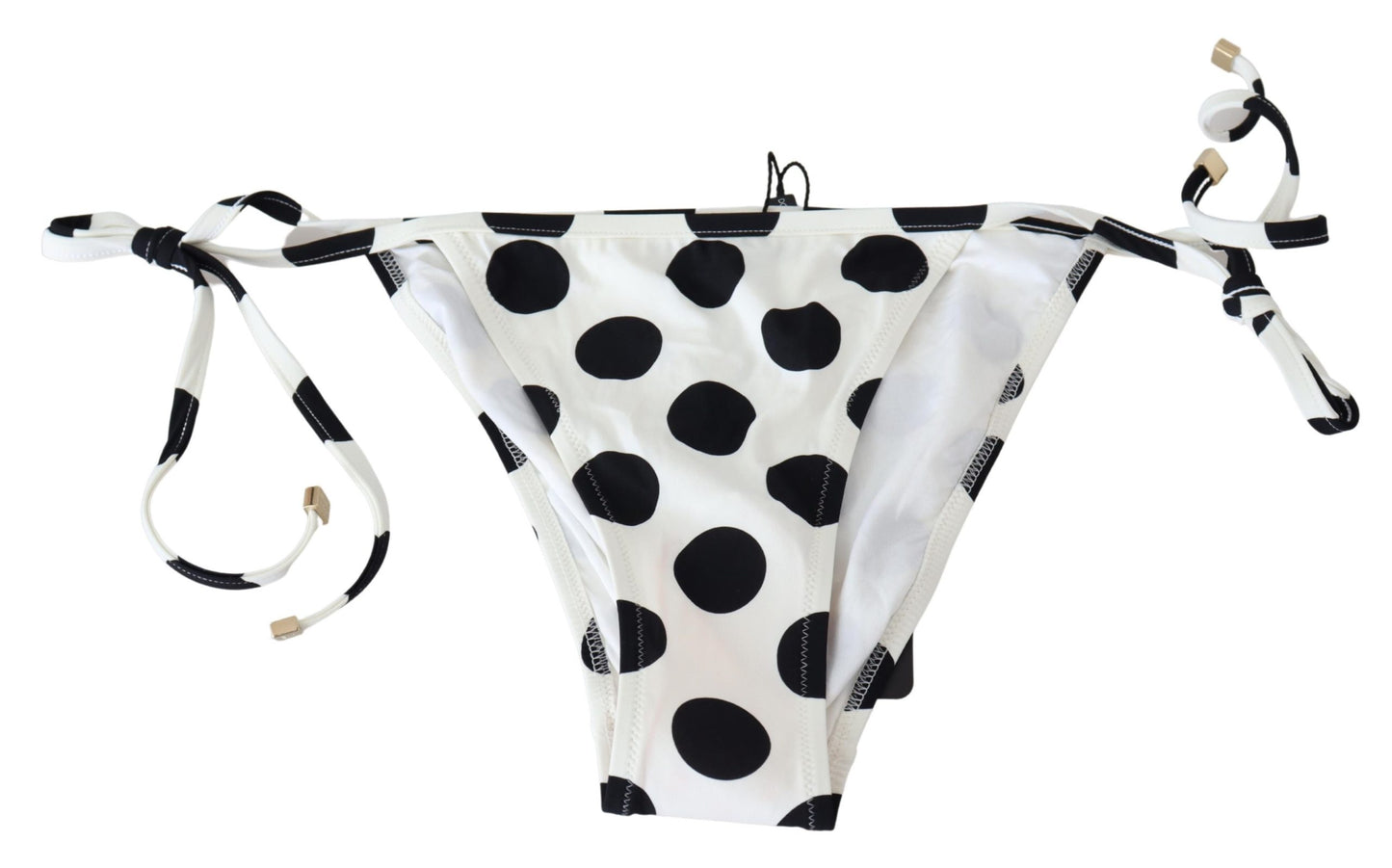 Schwarzer weißer Polka Print Zweiteiliger Badeanzug Bikini
