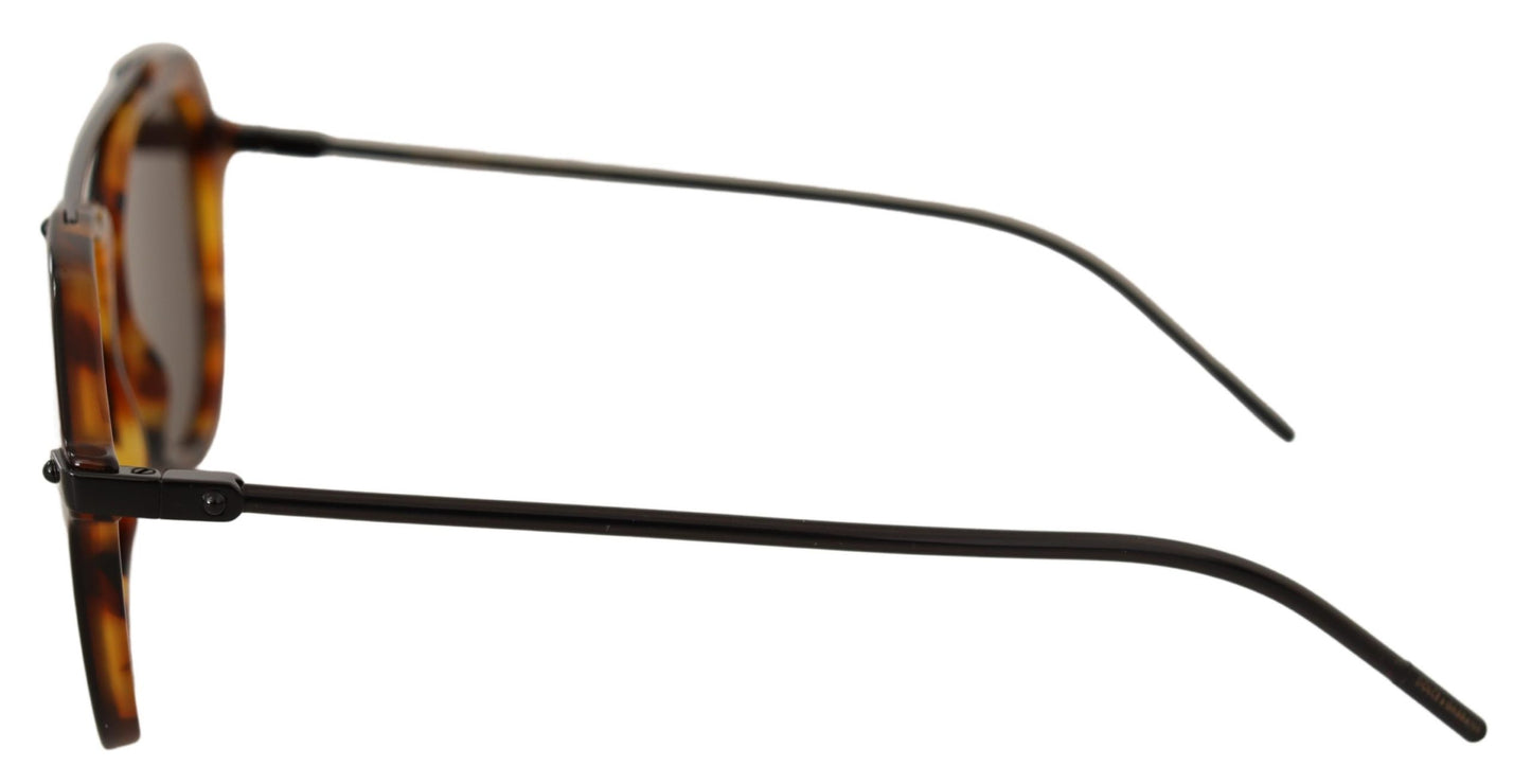 Dunkelrote Havanna Pilot UV-Schutz-Sonnenbrille