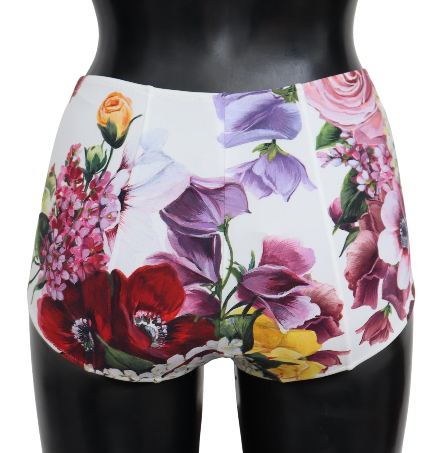 Weißes Bikini-Unterteil mit Blumendruck Bademode Strandmode