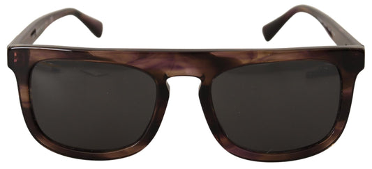 Dunkle Havanna Braune Gläser Quadratische Plastik Sonnenbrille