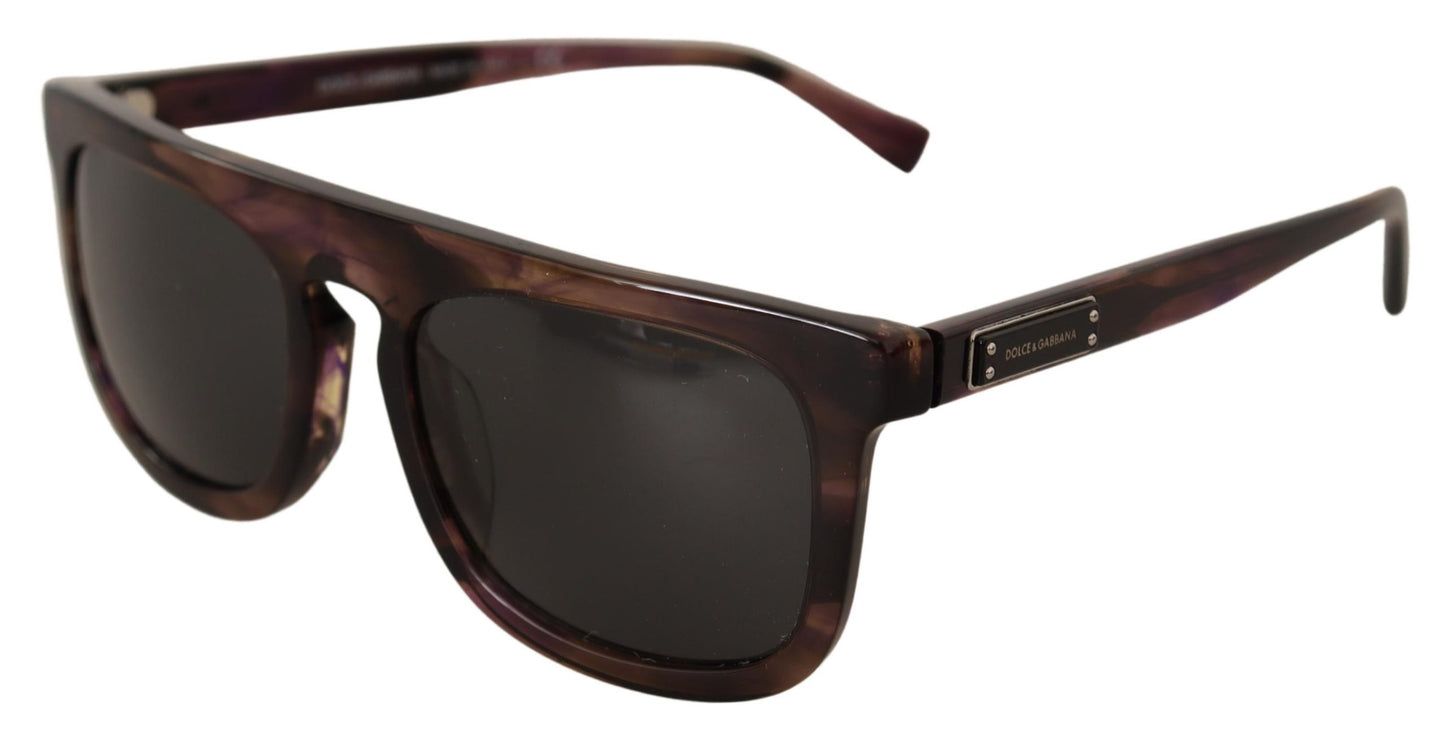 Dunkle Havanna Braune Gläser Quadratische Plastik Sonnenbrille