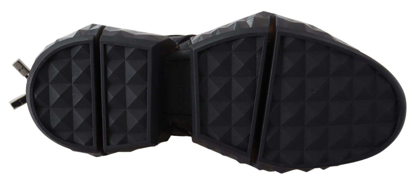 Diamant Schwarz Rosa Leder Sneaker