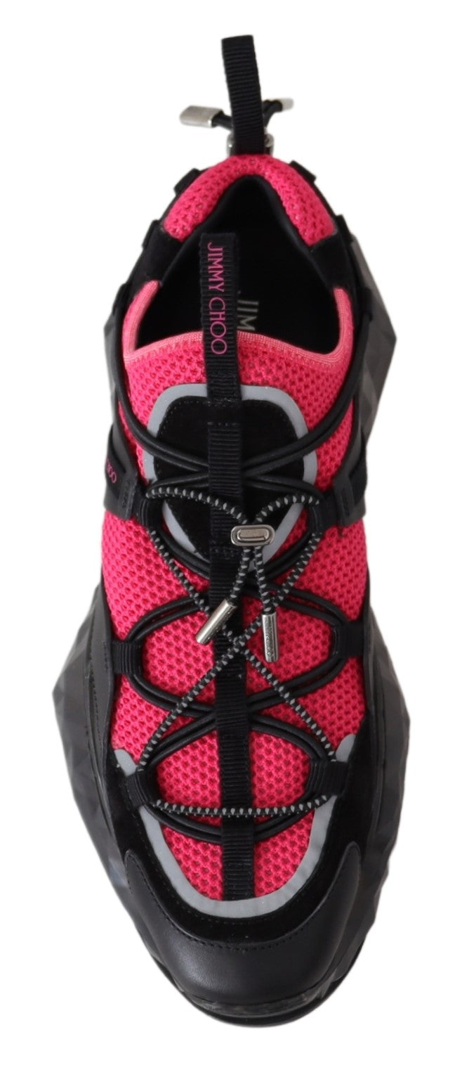 Diamant Schwarz Rosa Leder Sneaker
