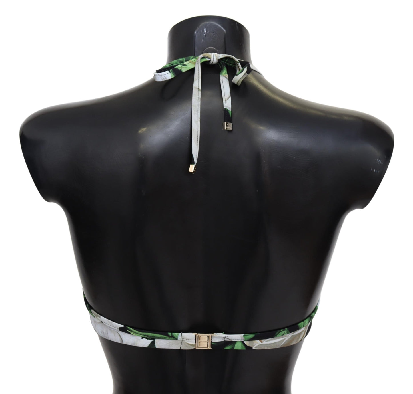 Schwarzer Rosenprint Badeanzug Beachwear Bikinioberteile