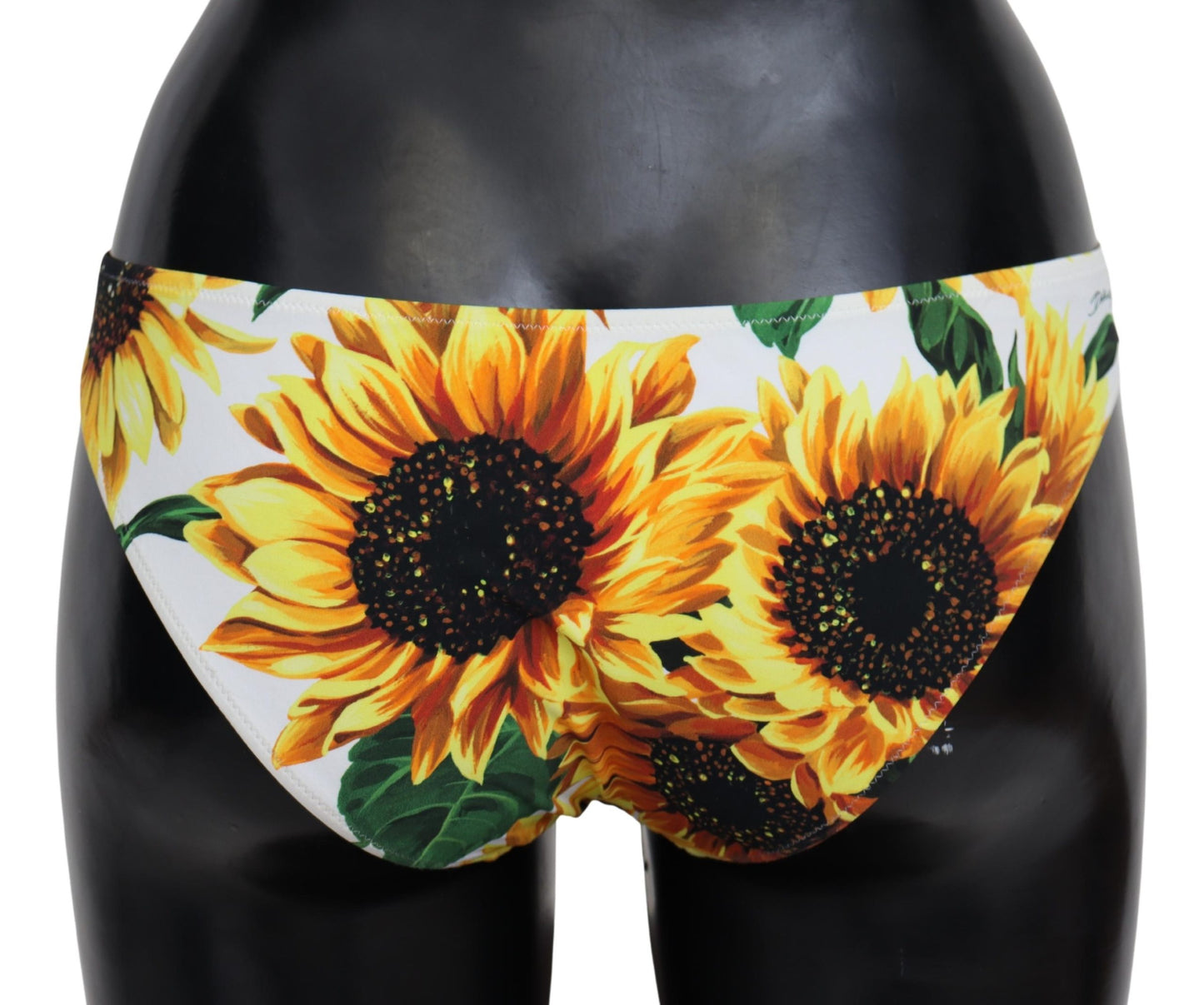 Weißer Sonnenblumendruck Beachwear Bikini Bottom