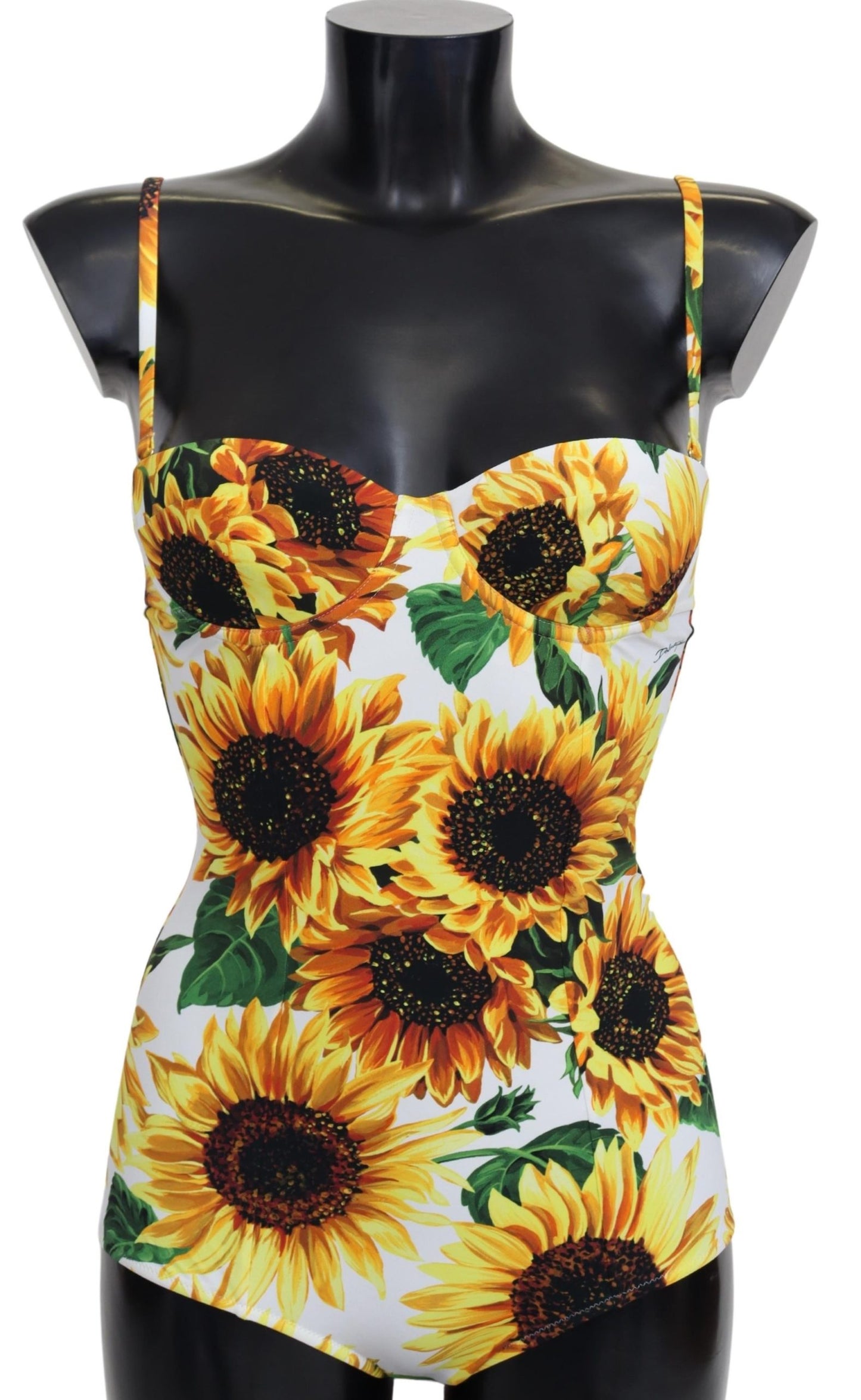 Weiße Sonnenblume Ein Stück Bademode Badeanzug Bikini